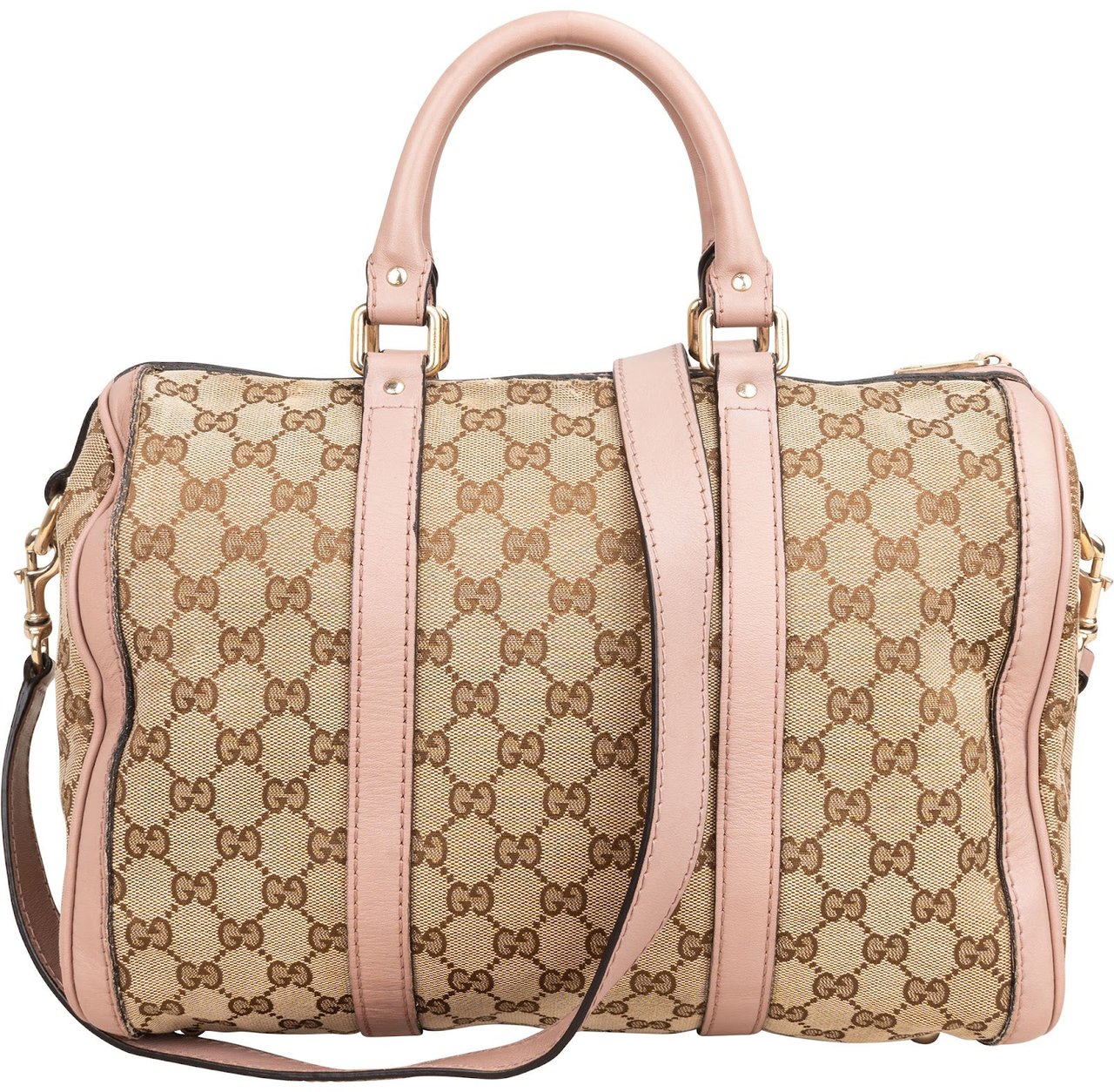 Gucci Monogram GG Canvas Joy Boston Handbag Beige