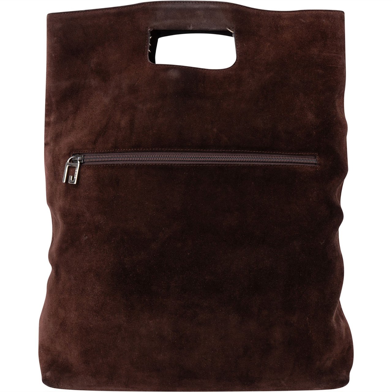 Gucci Suede Shopping Tote Handbag Bruin