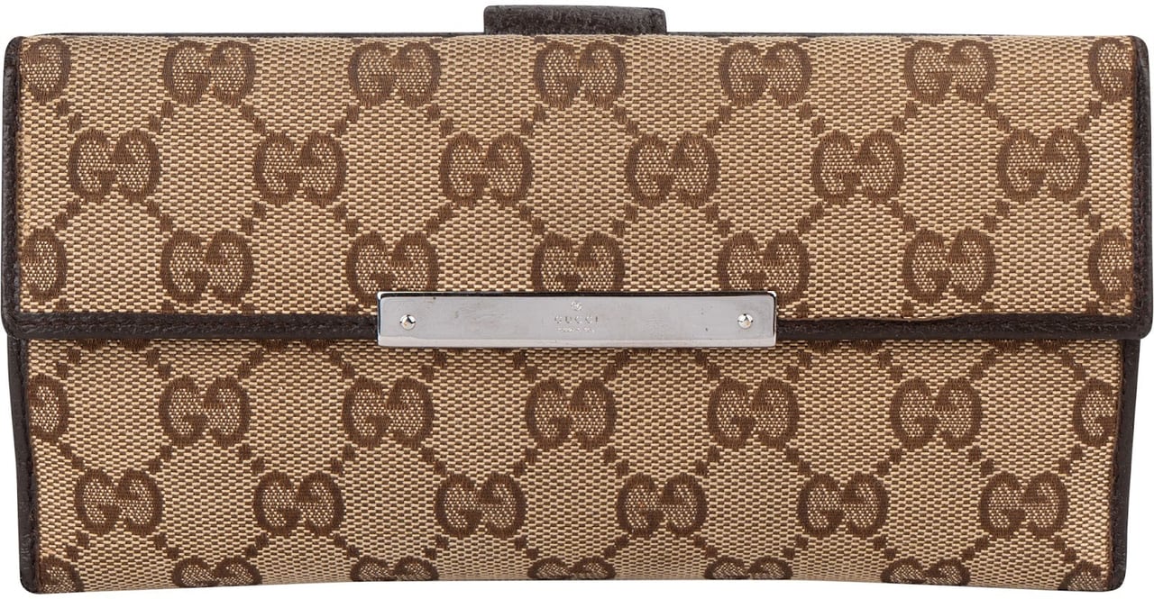 Gucci Monogram GG Canvas Continental Wallet Beige