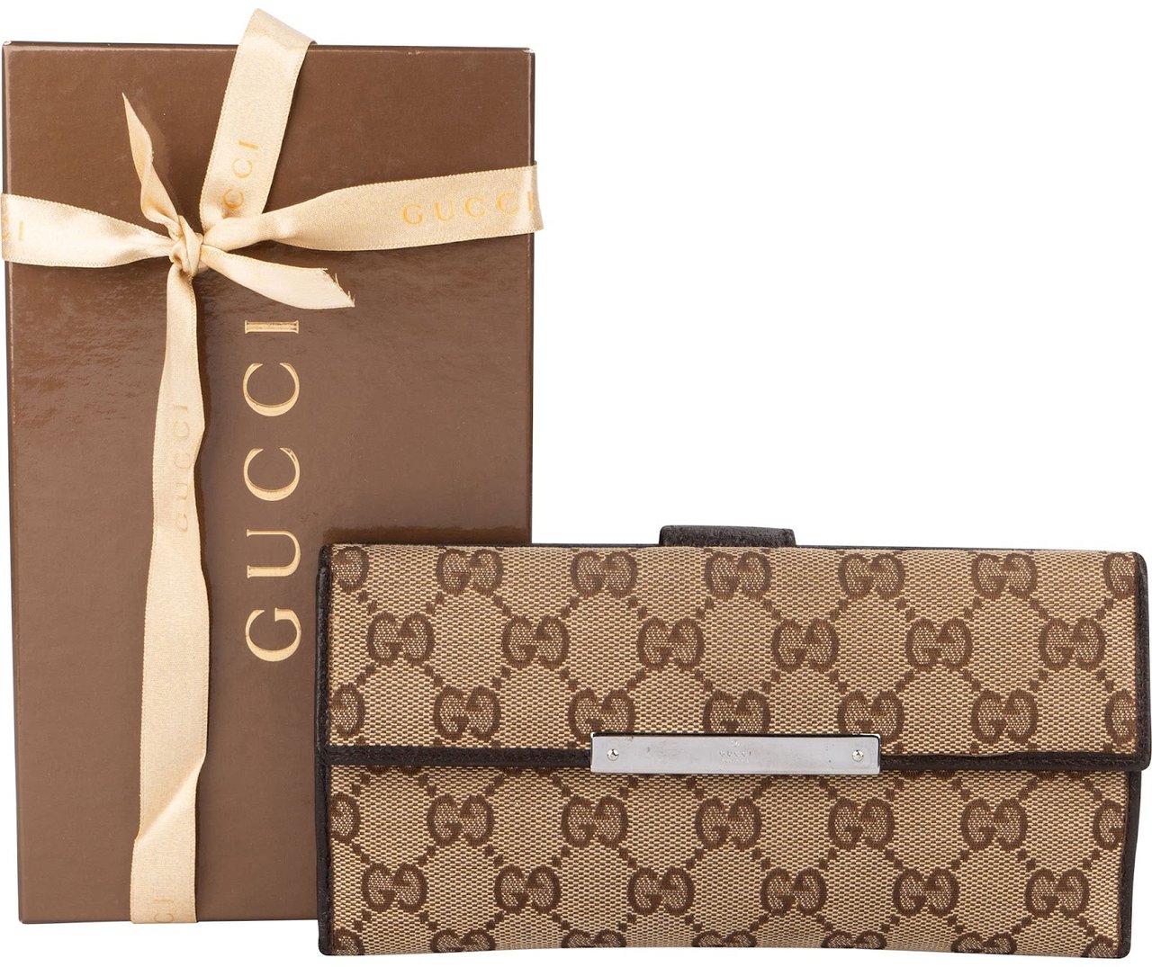 Gucci Monogram GG Canvas Continental Wallet Beige