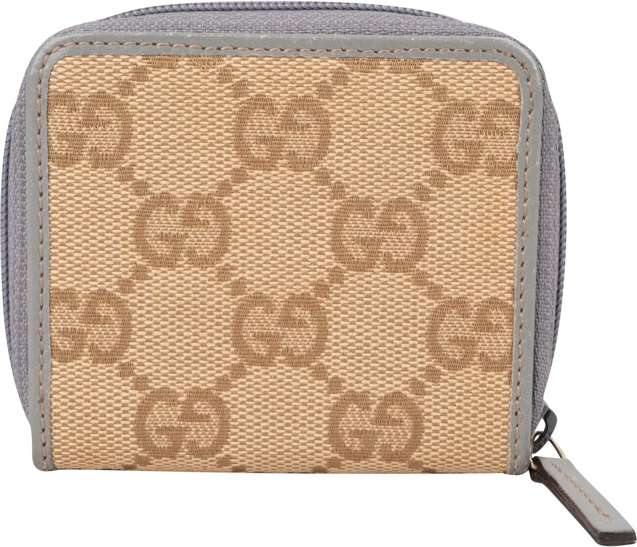 Gucci Monogram GG Canvas Zip Around Coin Wallet Beige