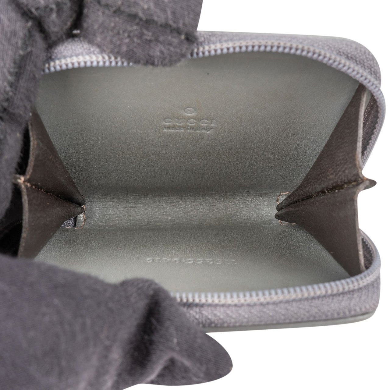 Gucci Monogram GG Canvas Zip Around Coin Wallet Beige