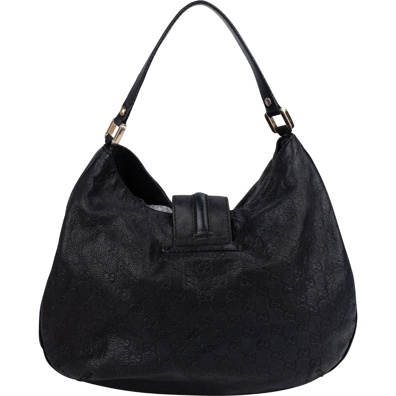 Gucci Guccissima Leather Hobo Shoulder Bag Blauw