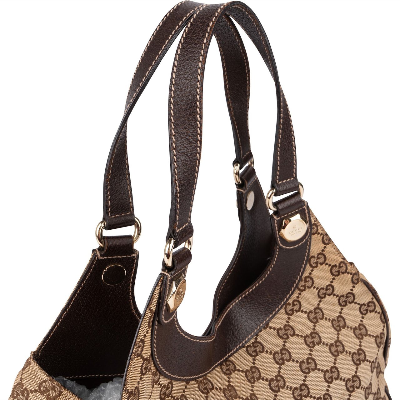 Gucci Monogram GG Canvas Eclipse Shoulder Bag Beige