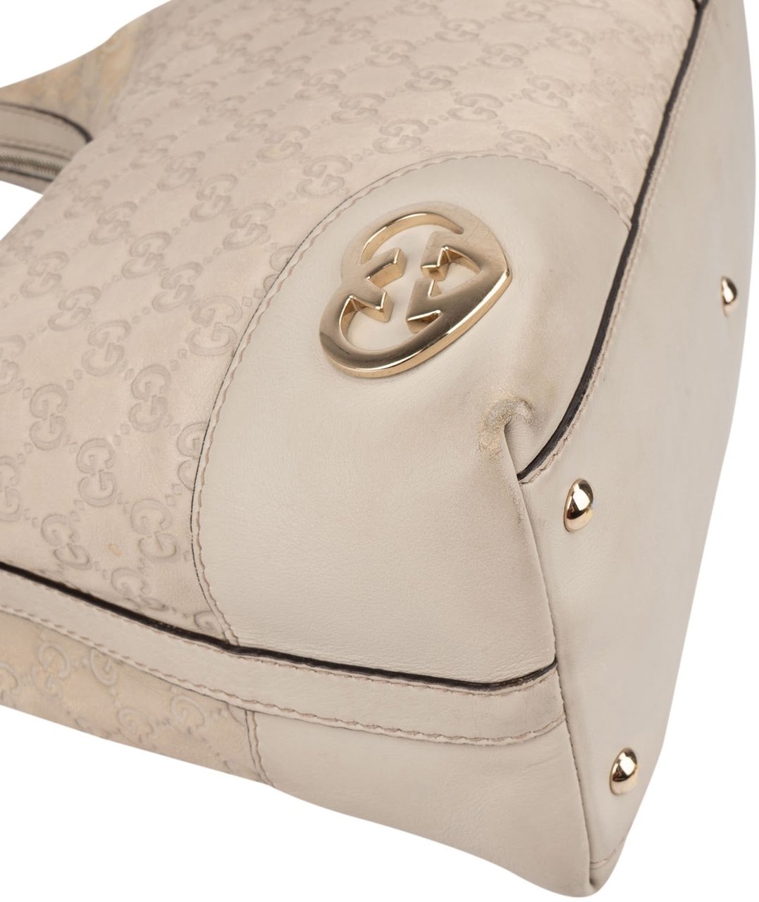 Gucci Guccissima Lovely Heart Hobo Shoulder Bag Wit