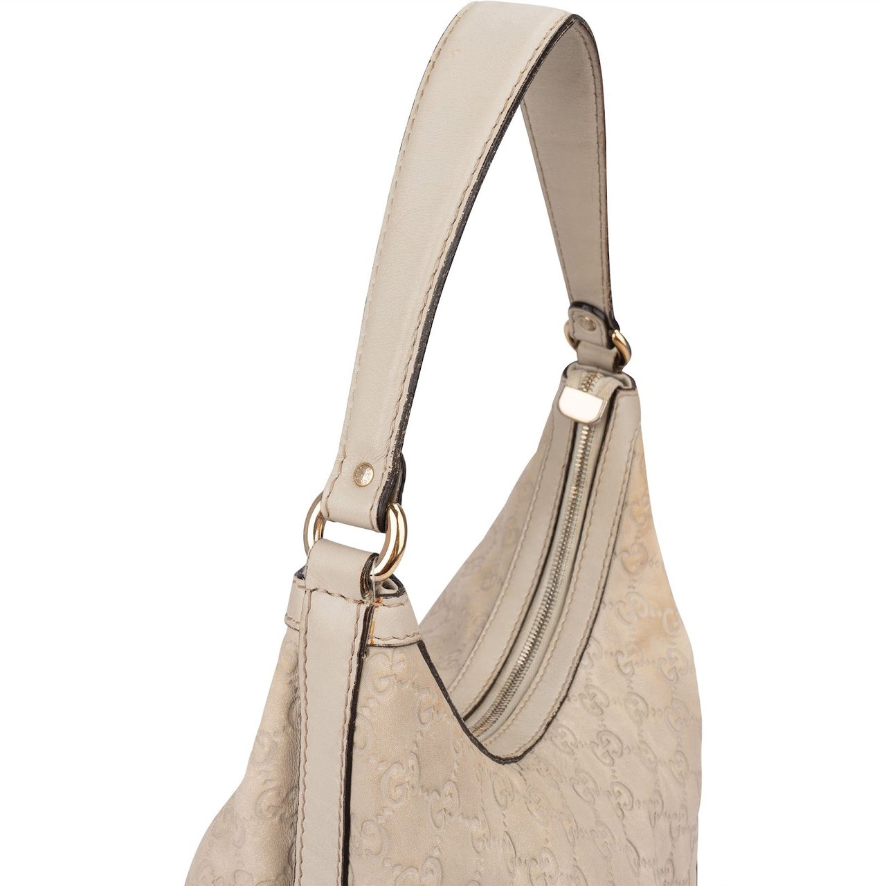 Gucci Guccissima Lovely Heart Hobo Shoulder Bag Wit