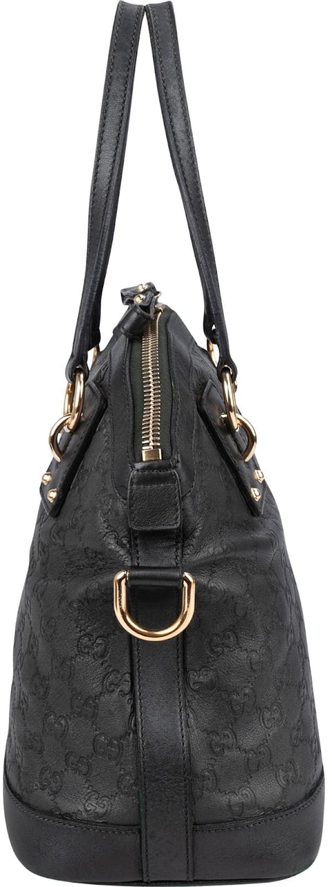 Gucci Black Guccissima Leather Handbag Zwart