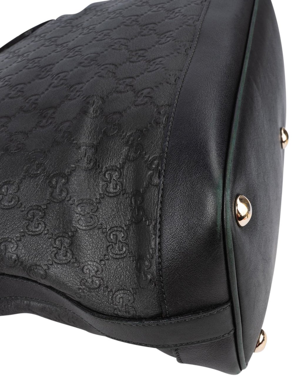 Gucci Black Guccissima Leather Handbag Zwart
