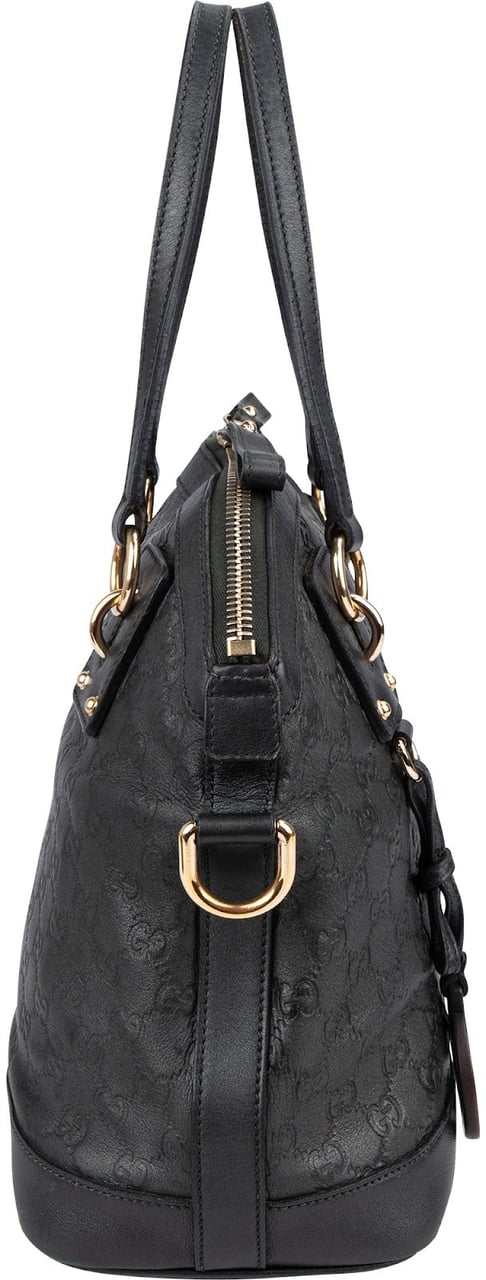 Gucci Black Guccissima Leather Handbag Zwart