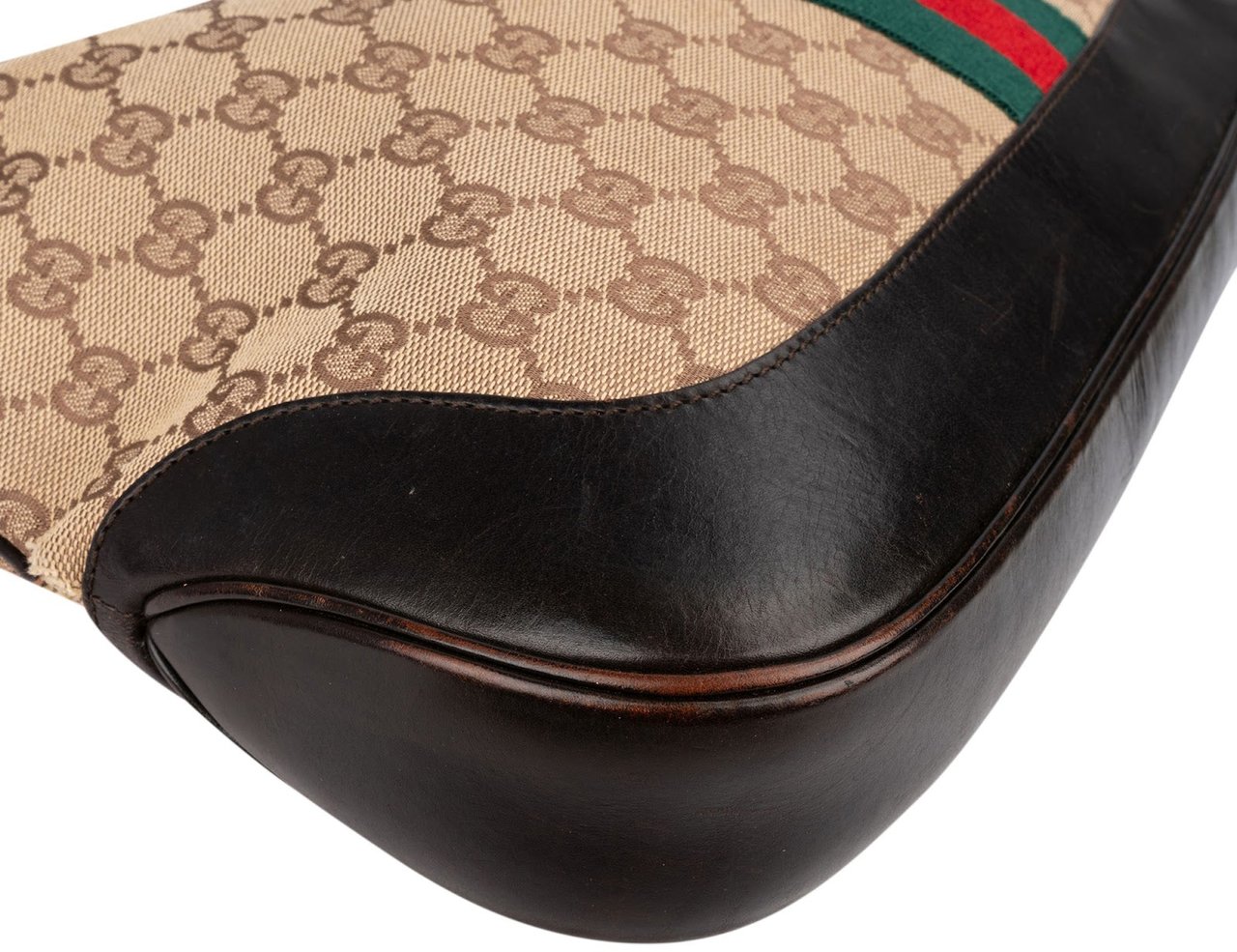 Gucci Monogram GG Canvas Jackie Hobo Shoulder Bag Beige
