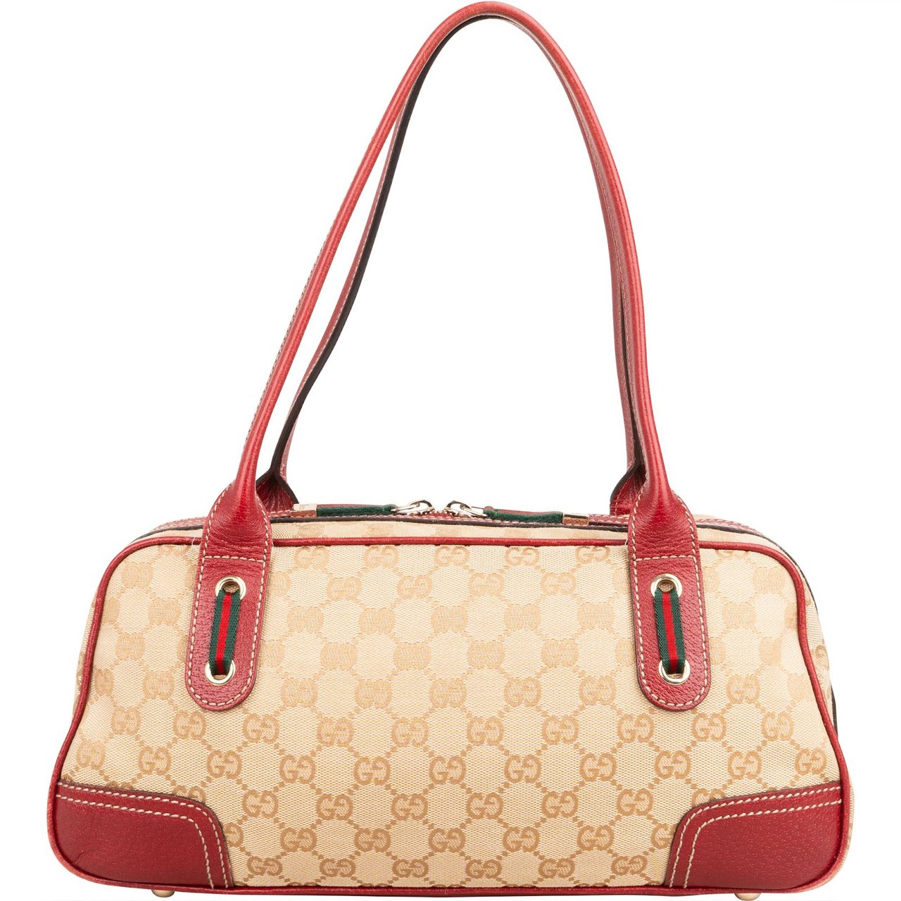 Gucci Monogram GG Canvas Princy East West Shoulder Bag Beige