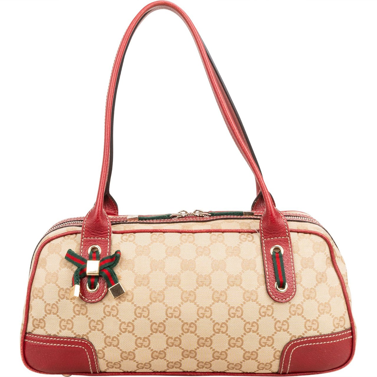 Gucci Monogram GG Canvas Princy East West Shoulder Bag Beige