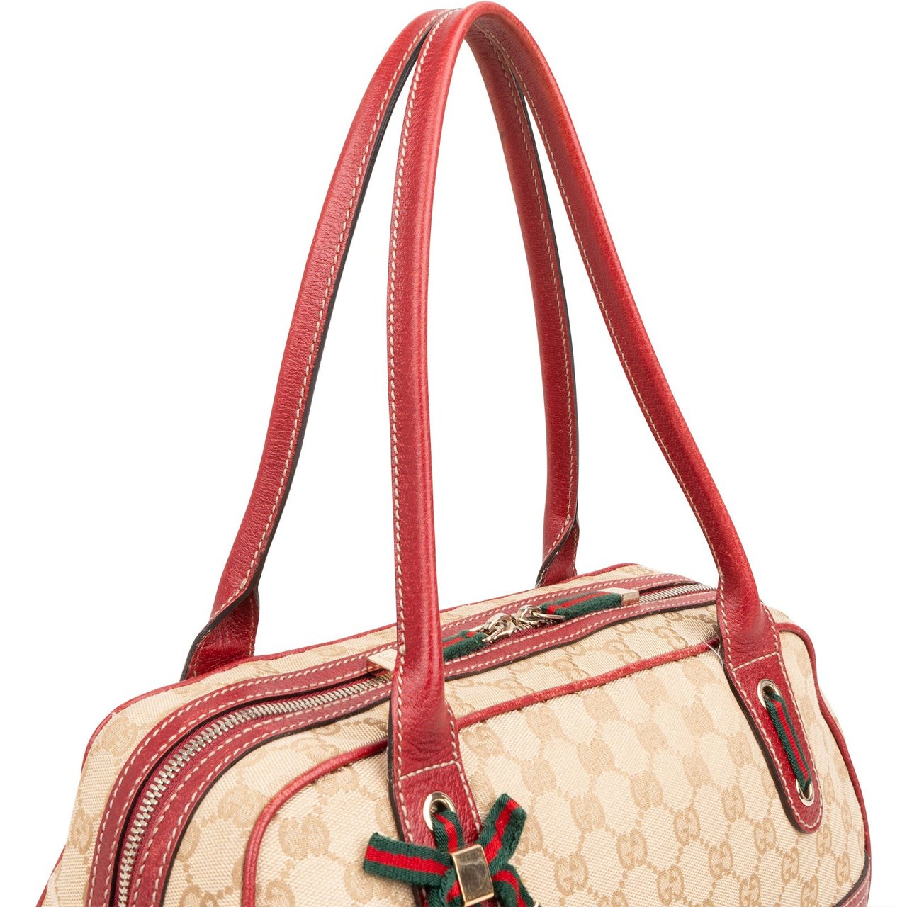 Gucci Monogram GG Canvas Princy East West Shoulder Bag Beige
