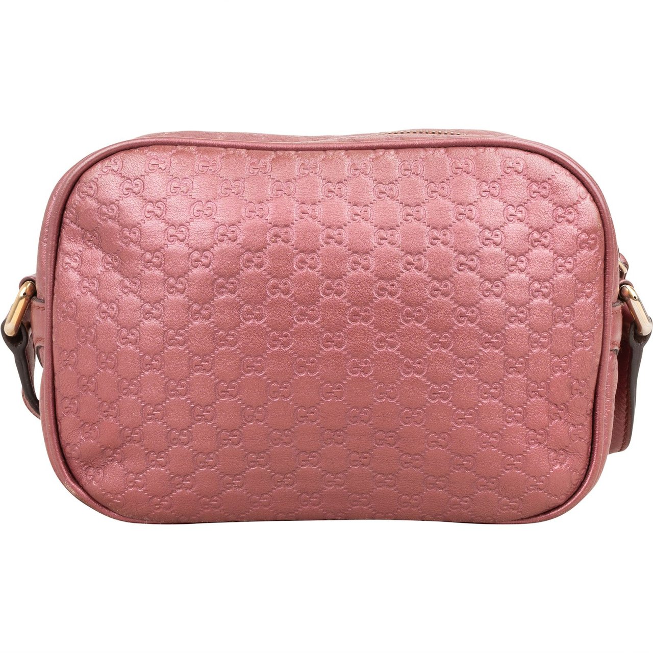 Gucci Microguccissima Metallic Leather Bamboo Tassel Camera Crossbody Bag Rood