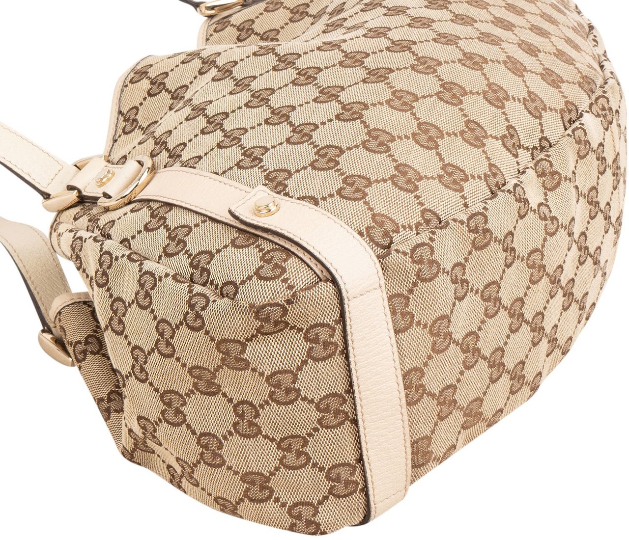 Gucci Monogram GG Canvas Abbey D-Ring Shoulder Bag Beige