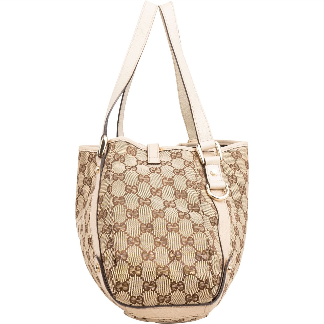 Gucci Monogram GG Canvas Abbey D-Ring Shoulder Bag Beige