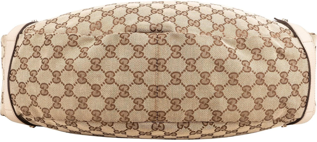 Gucci Monogram GG Canvas Abbey D-Ring Shoulder Bag Beige