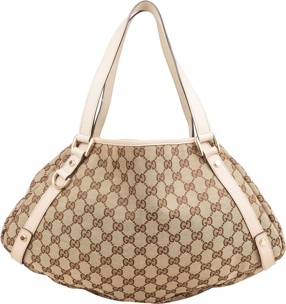 Gucci Monogram GG Canvas Abbey D-Ring Shoulder Bag Beige