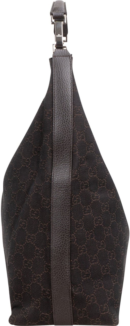 Gucci Monogram GG Canvas Hobo Shoulder Bag Bruin