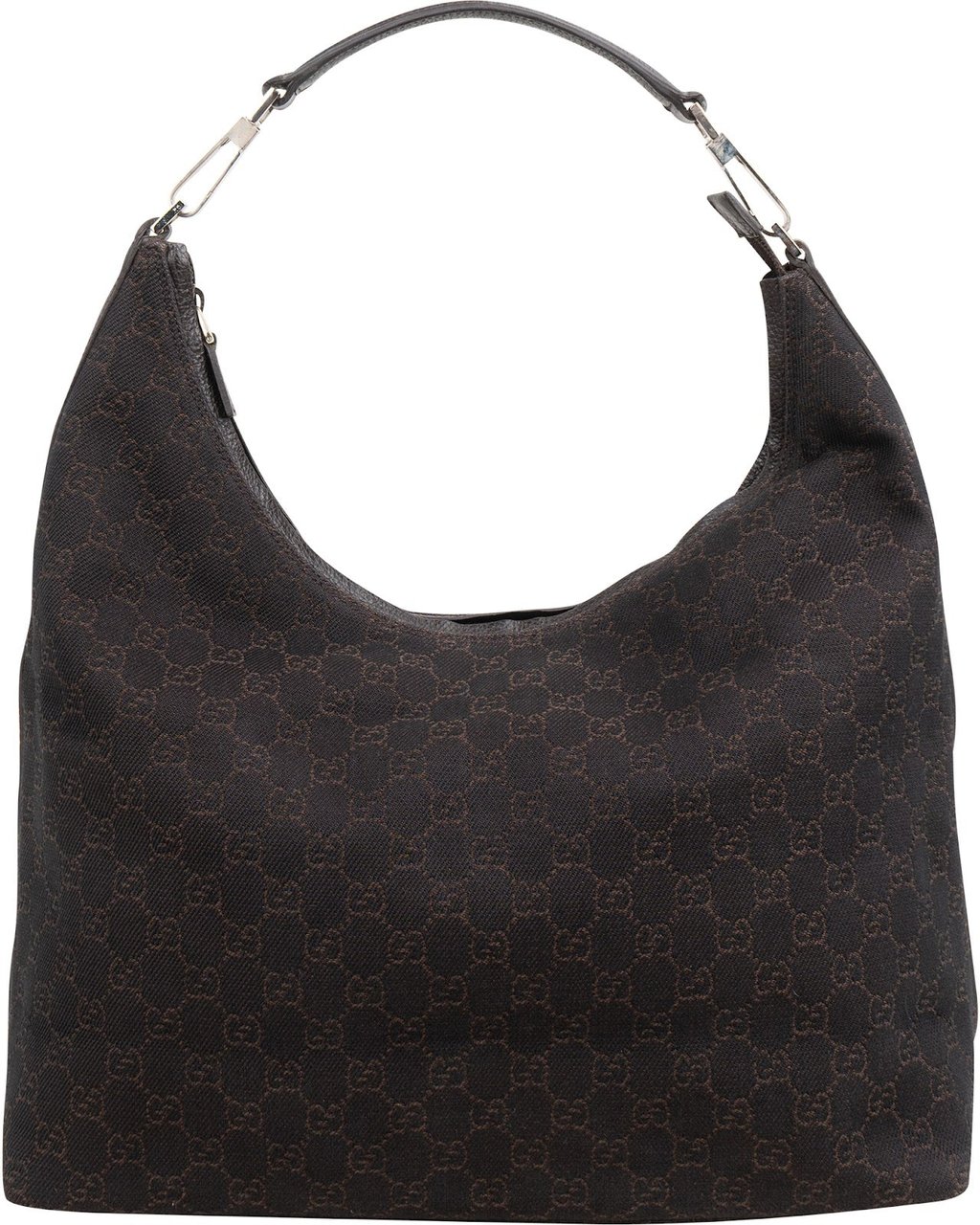 Gucci Monogram GG Canvas Hobo Shoulder Bag Bruin