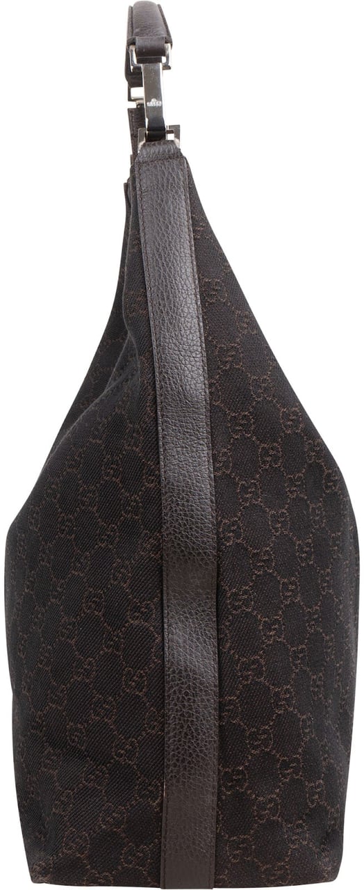 Gucci Monogram GG Canvas Hobo Shoulder Bag Bruin