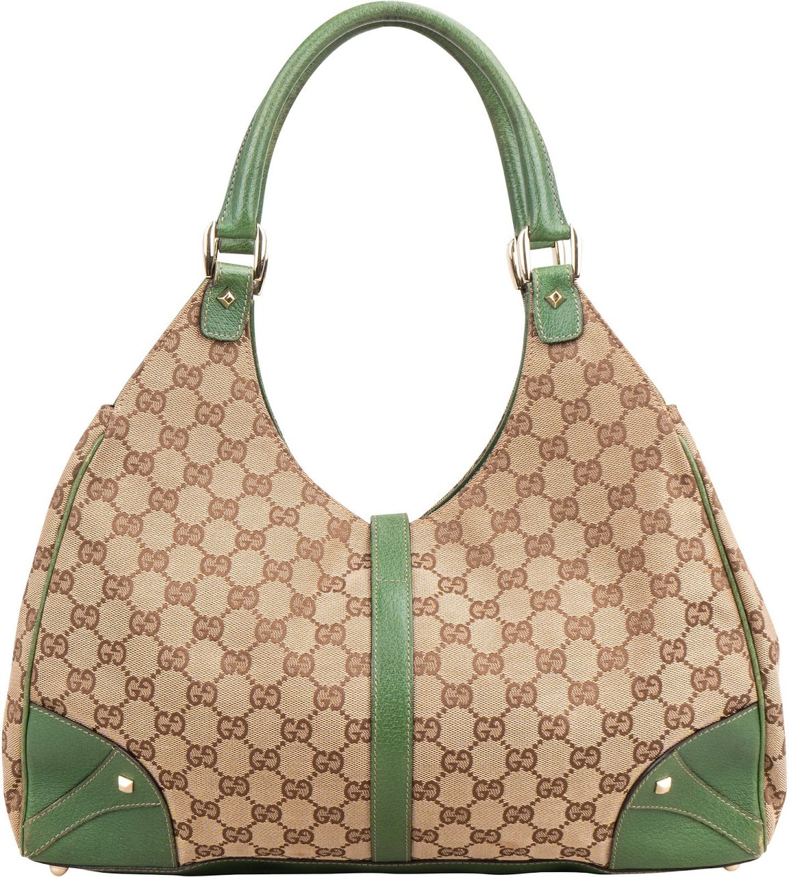 Gucci Monogram GG Canvas New Jackie Hobo Shoulder Bag Beige