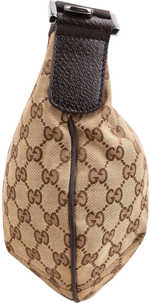 Gucci Monogram GG Canvas Half Moon Messenger Crossbody Bag Beige