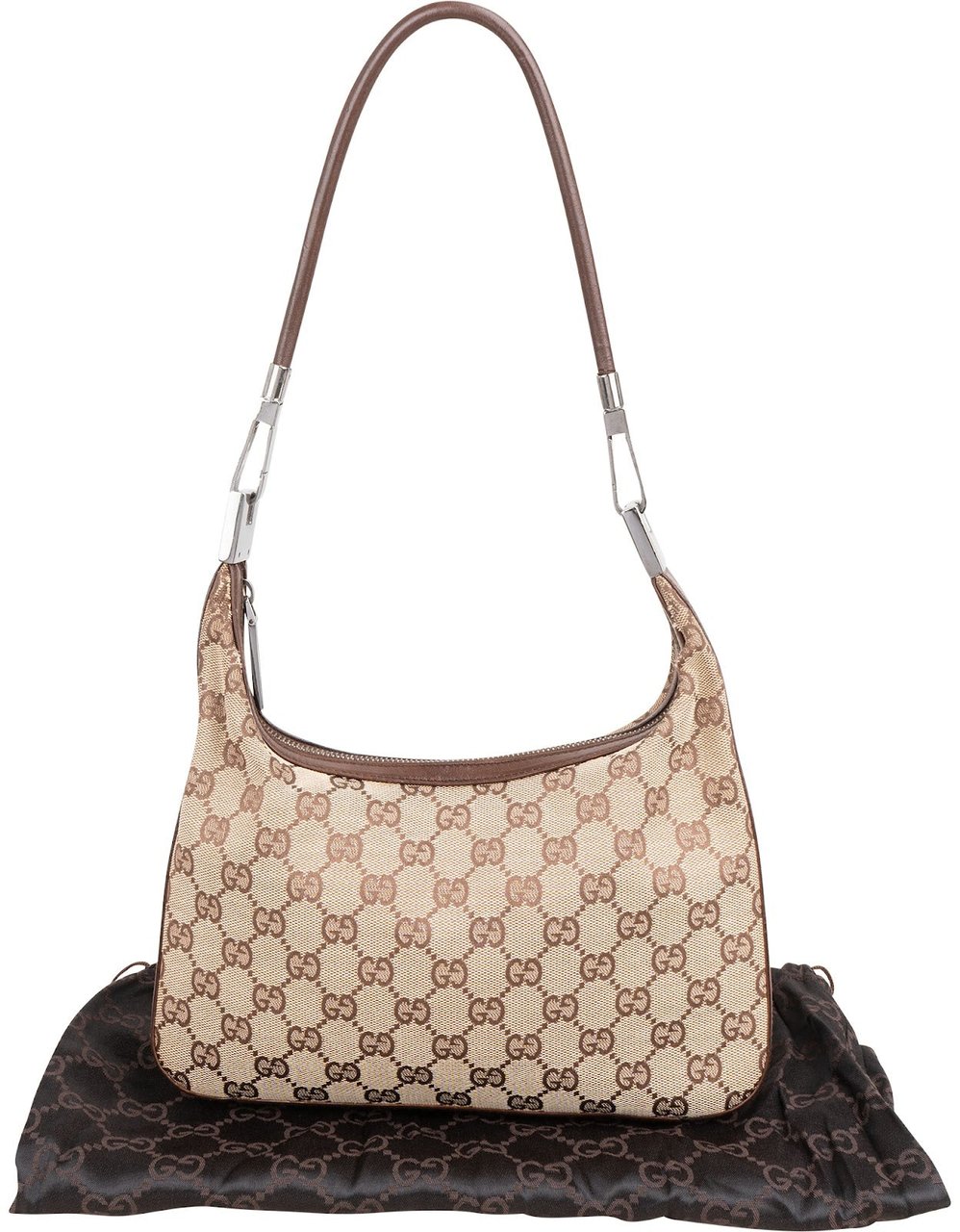 Gucci Monogram GG Canvas Eclipse Shoulder Bag Beige