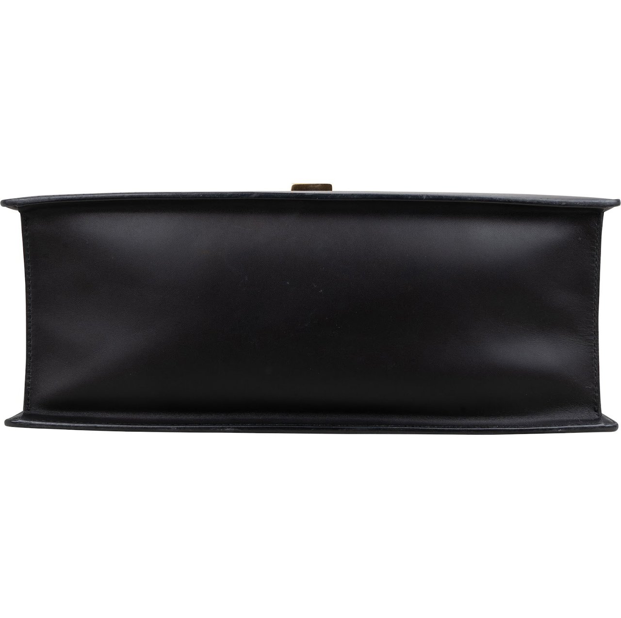 Gucci Black Leather Sylvie Large Top Handle Handbag Zwart