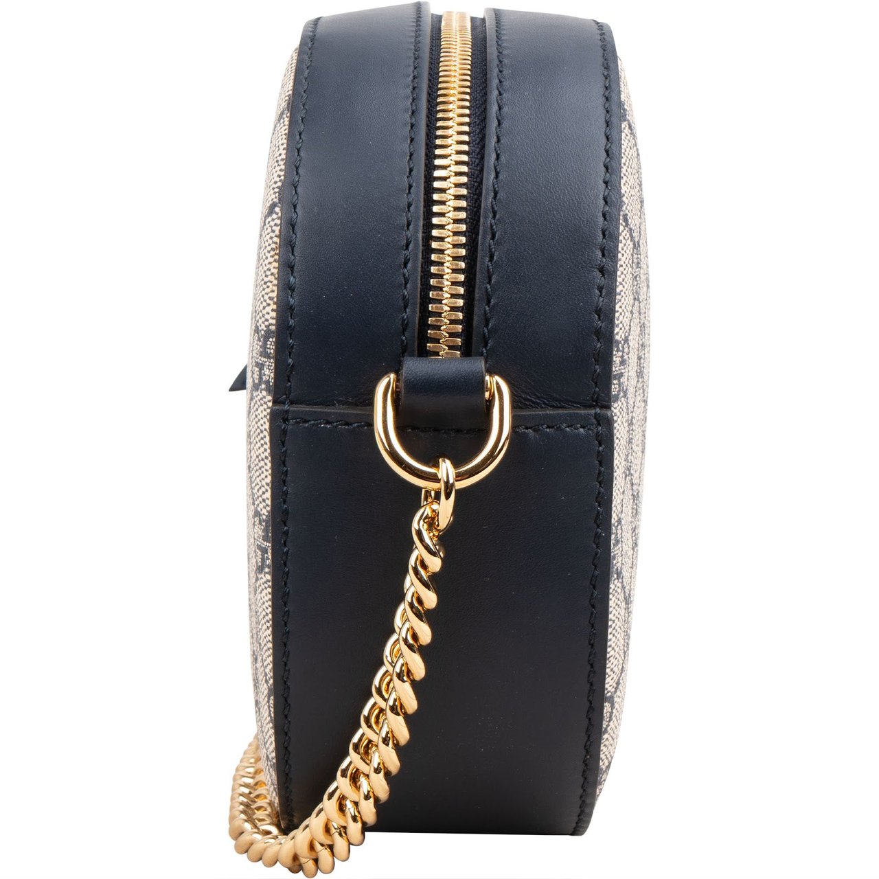 Gucci Monogram GG Supreme Small Oval Crossbody Bag Blauw