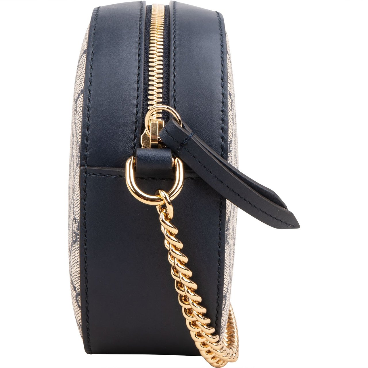 Gucci Monogram GG Supreme Small Oval Crossbody Bag Blauw
