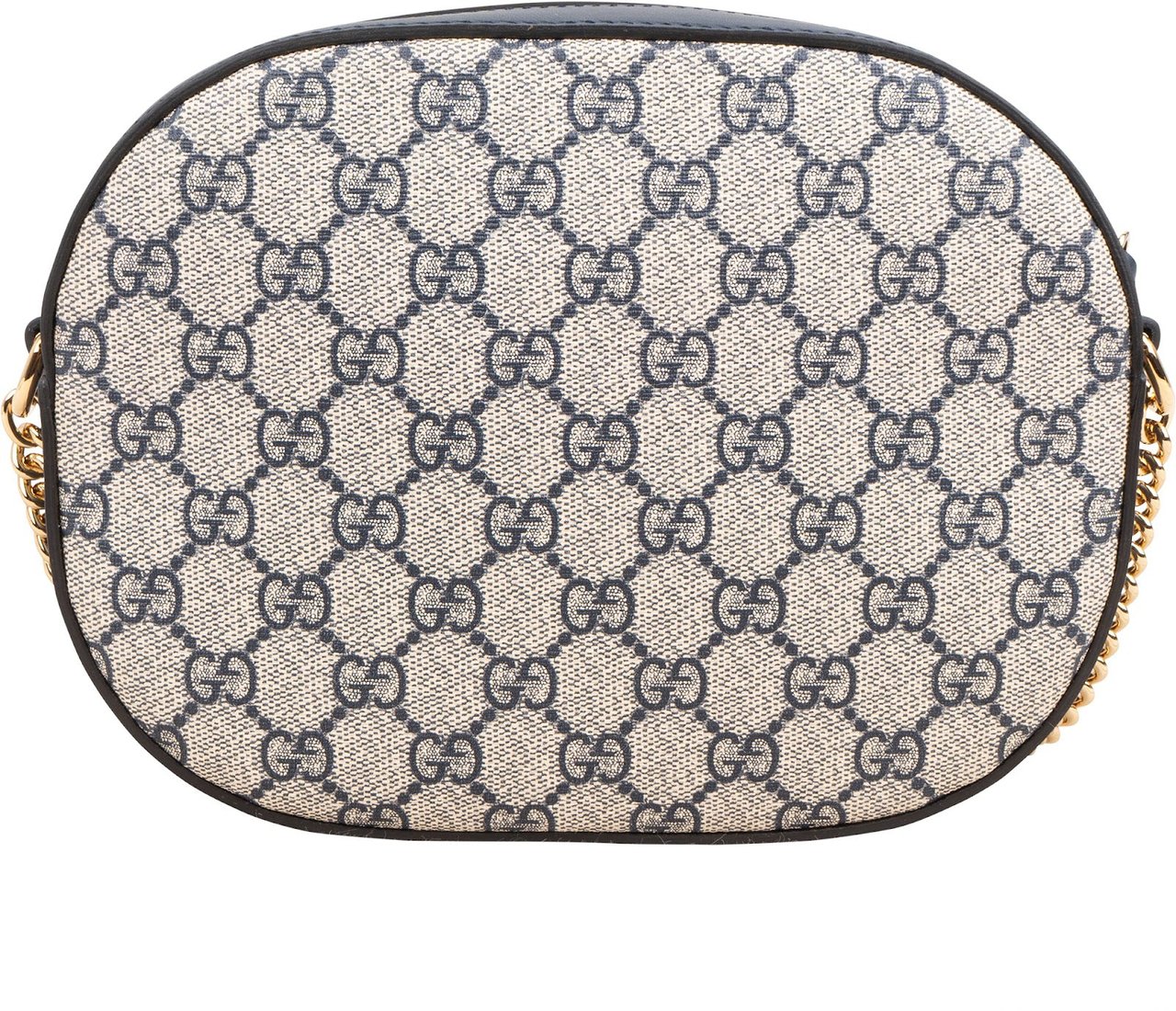 Gucci Monogram GG Supreme Small Oval Crossbody Bag Blauw