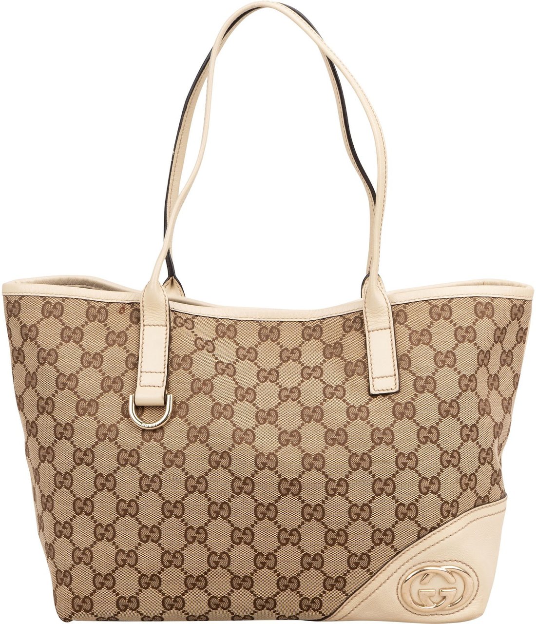 Gucci Monogram GG Canvas Shoulder Bag Beige