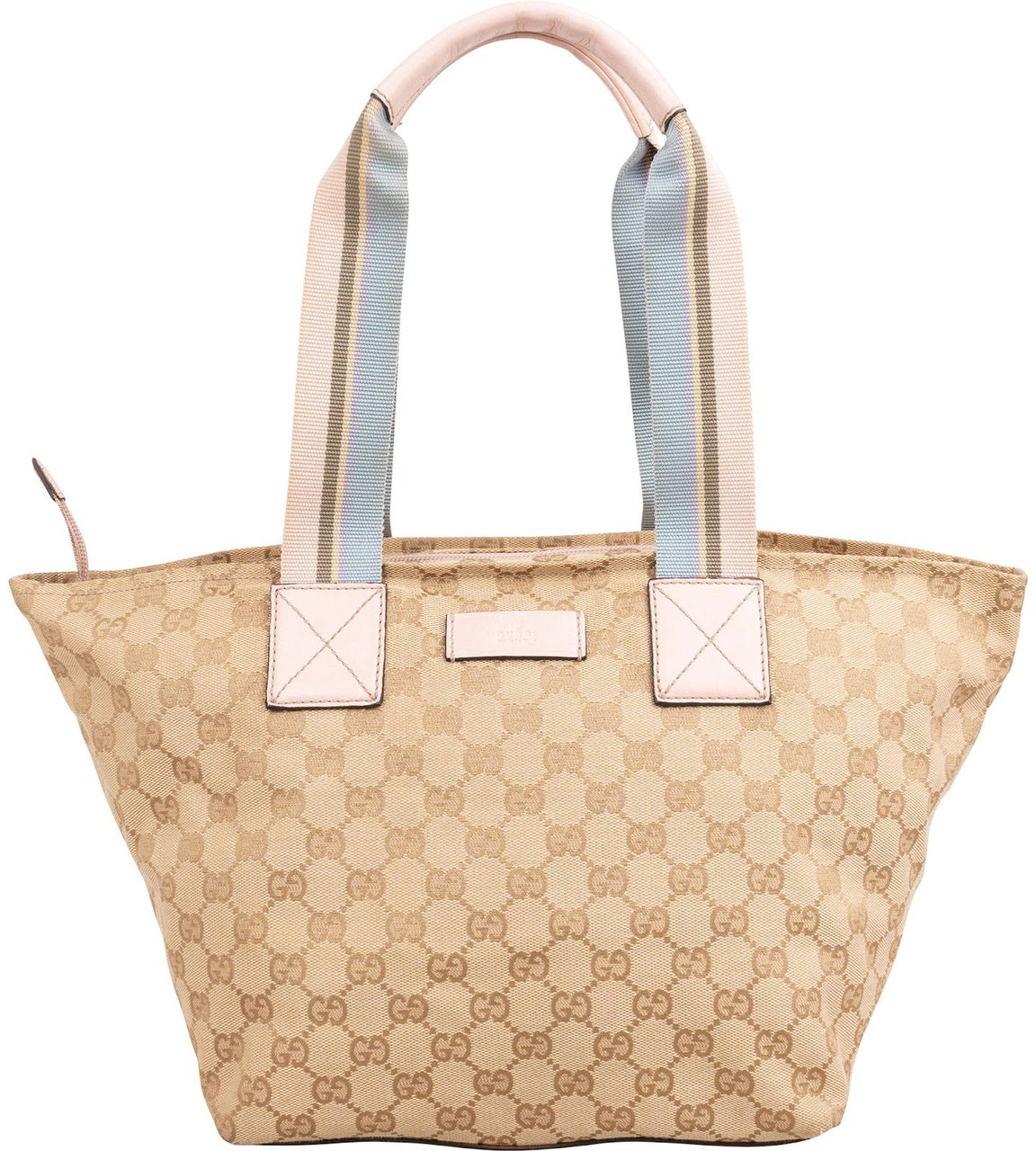 Gucci Monogram GG Canvas Tote Shoulder Bag Beige