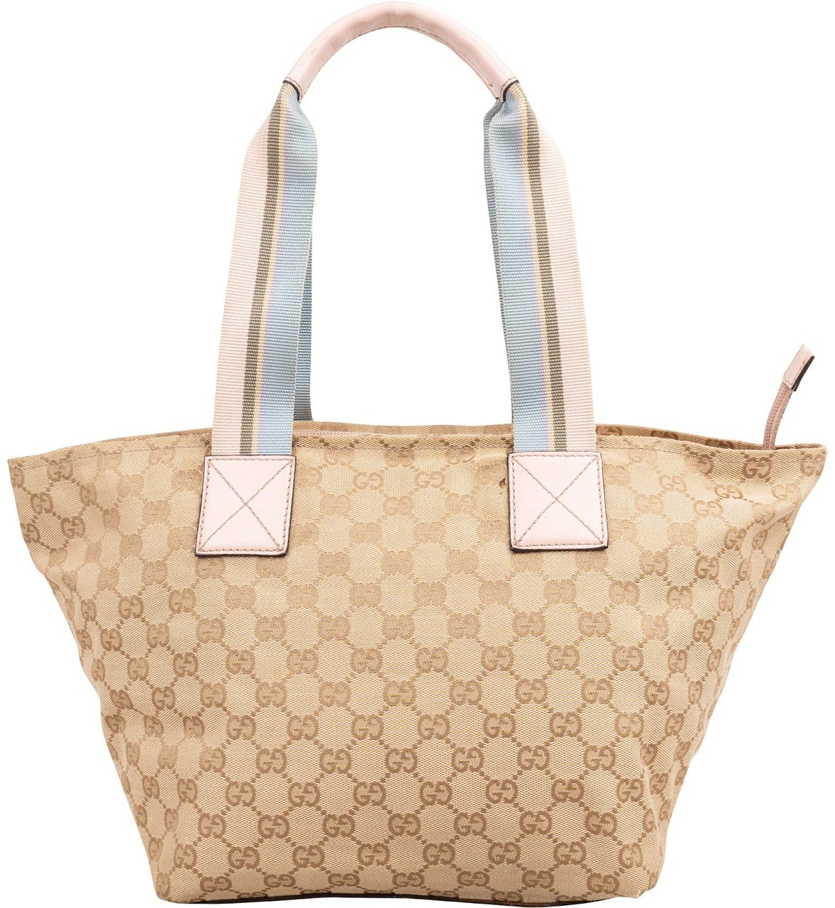 Gucci Monogram GG Canvas Tote Shoulder Bag Beige