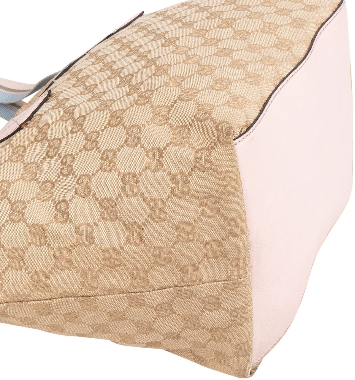 Gucci Monogram GG Canvas Tote Shoulder Bag Beige