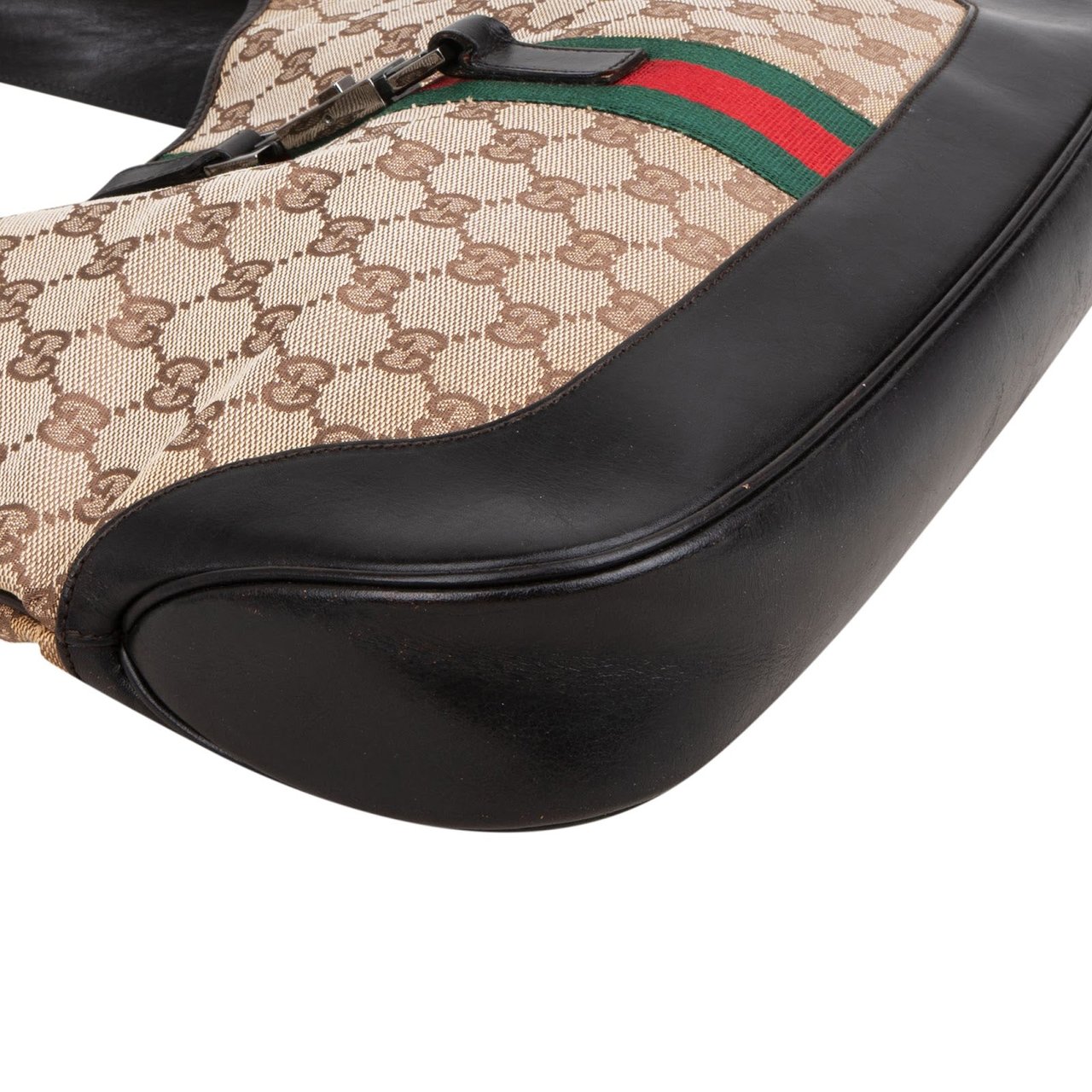 Gucci Monogram GG Canvas Jackie Hobo Shoulder Bag Beige
