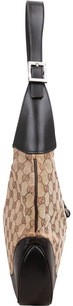 Gucci Monogram GG Canvas Jackie Hobo Shoulder Bag Beige