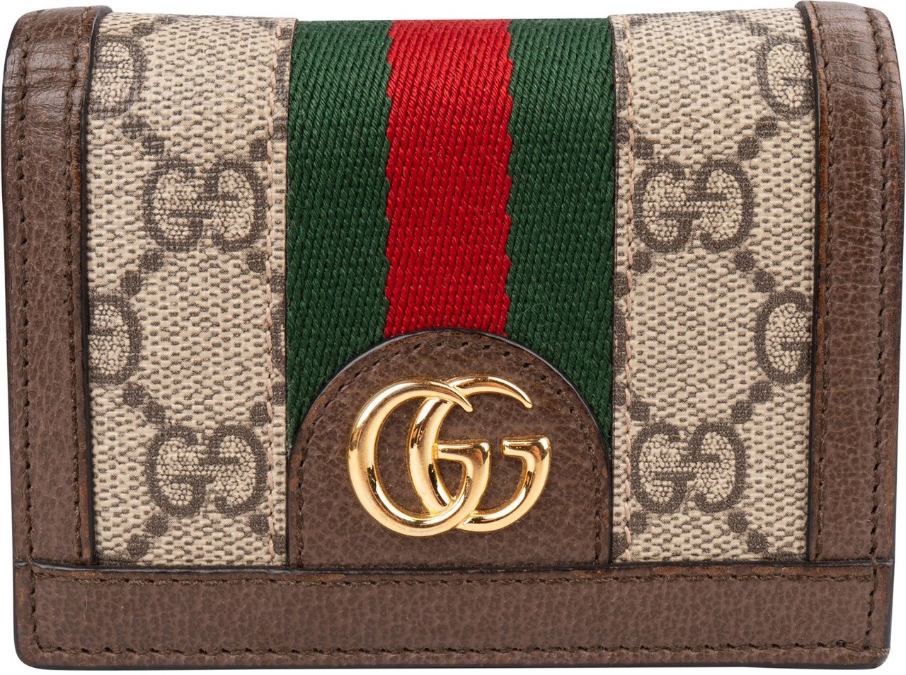 Gucci Monogram Ophidia GG Card Mini Wallet Bruin