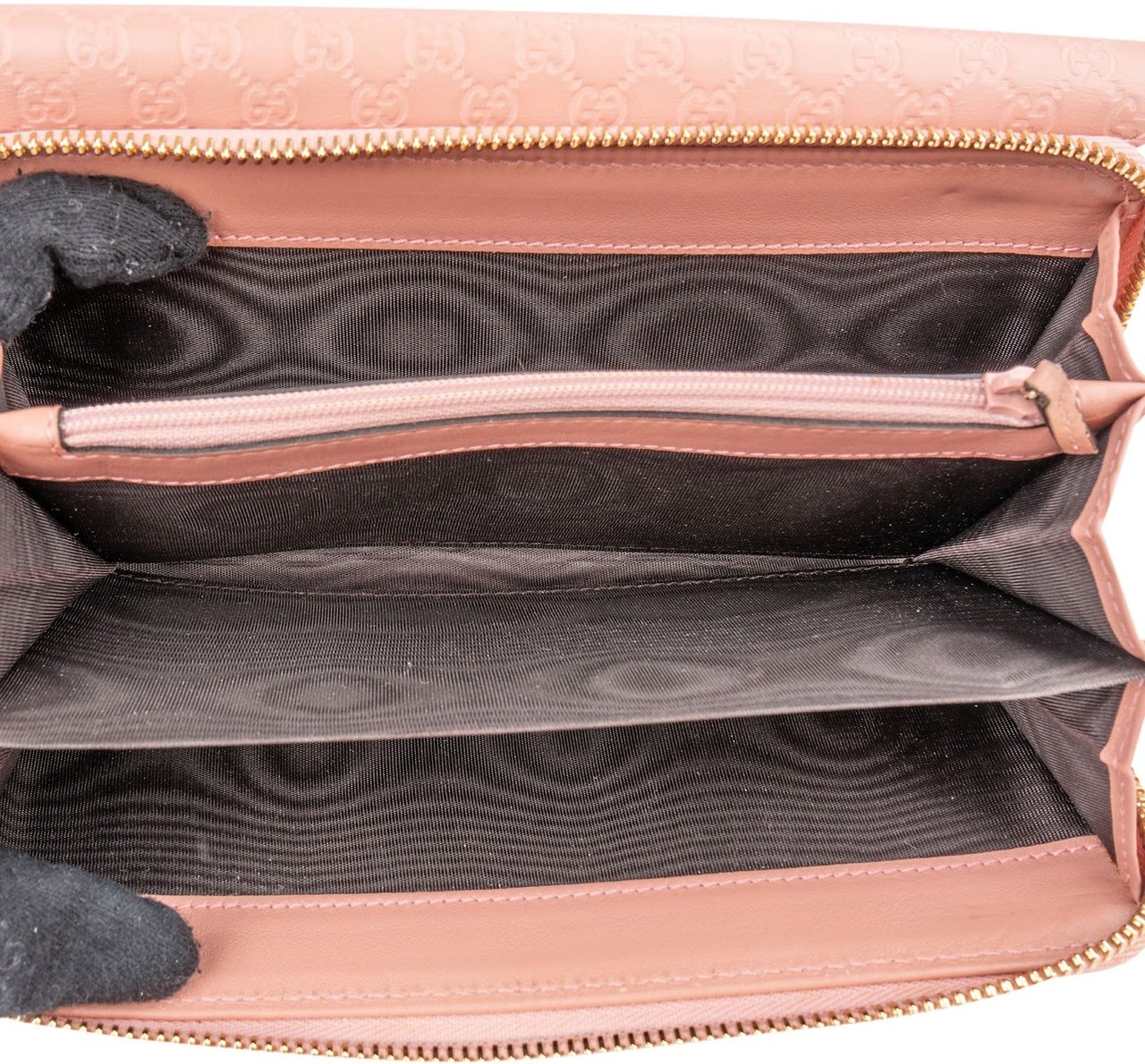 Gucci Microguccissima Flap Clip Wallet Roze