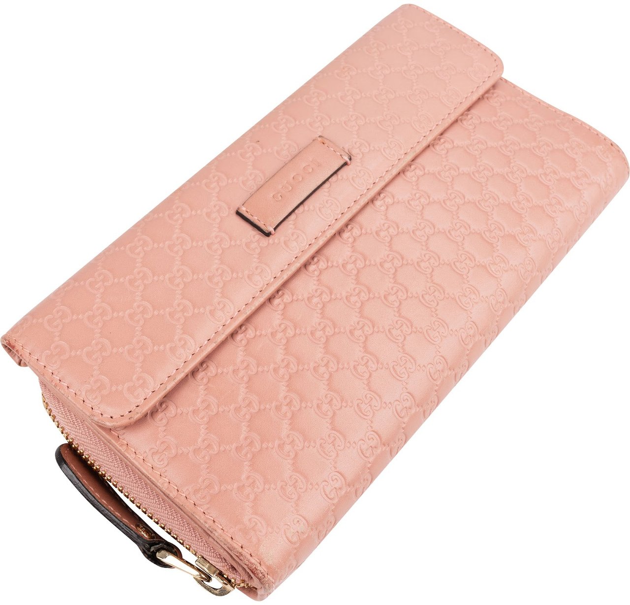 Gucci Microguccissima Flap Clip Wallet Roze