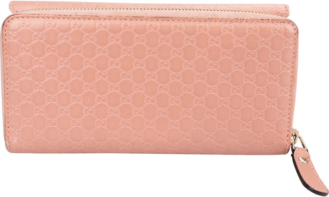 Gucci Microguccissima Flap Clip Wallet Roze