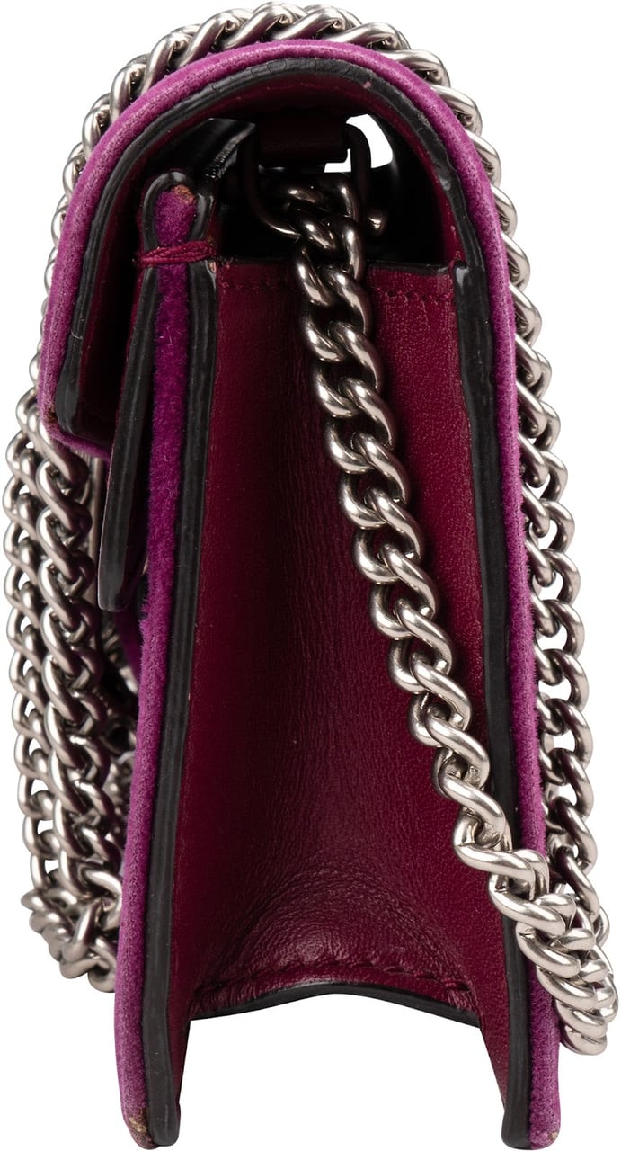 Gucci Velvet Dionysus Super Mini Crossbody Bag Roze