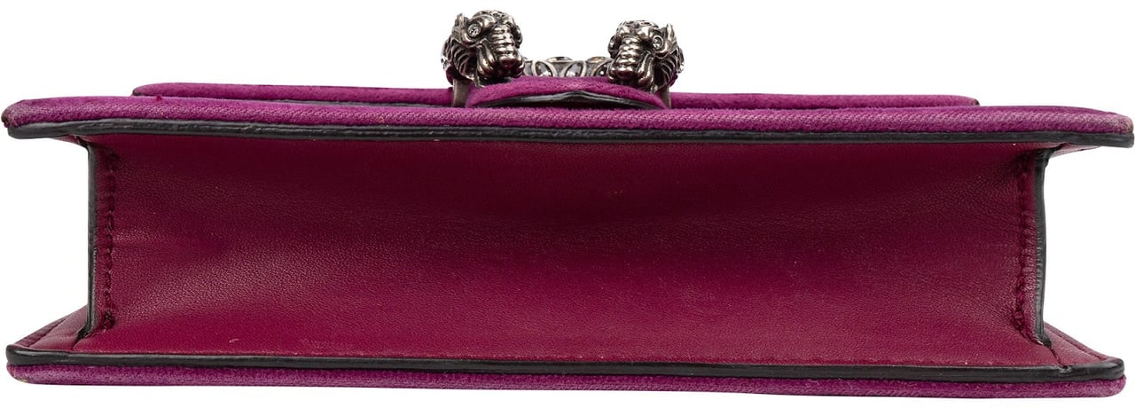 Gucci Velvet Dionysus Super Mini Crossbody Bag Roze