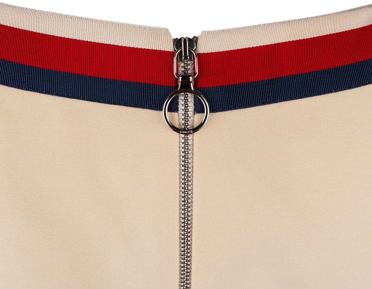 Gucci Beige Web Stripe Web Trim V-Neck Dress (IT42) Beige