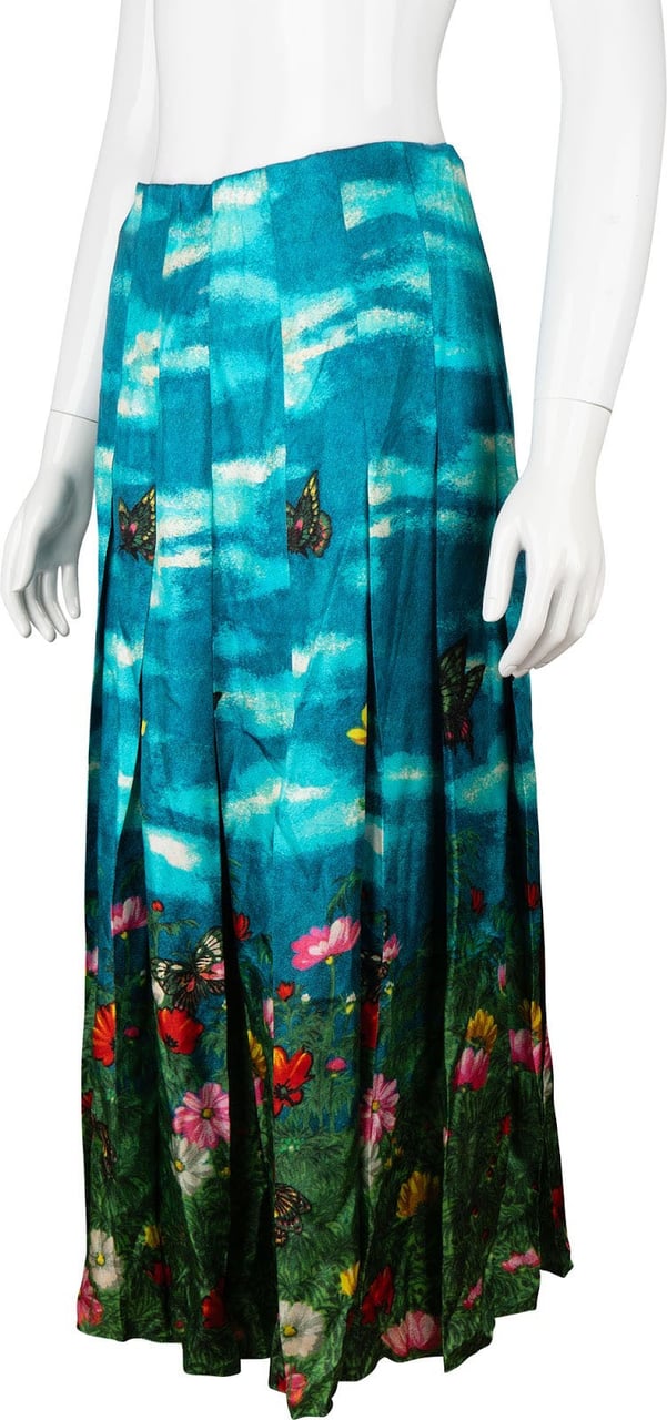 Gucci Multicolor Vita Garden Print Silk Skirt (IT42) Divers