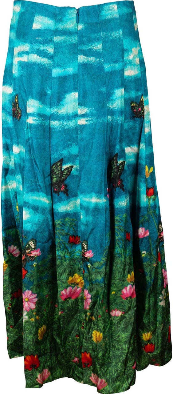 Gucci Multicolor Vita Garden Print Silk Skirt (IT42) Divers