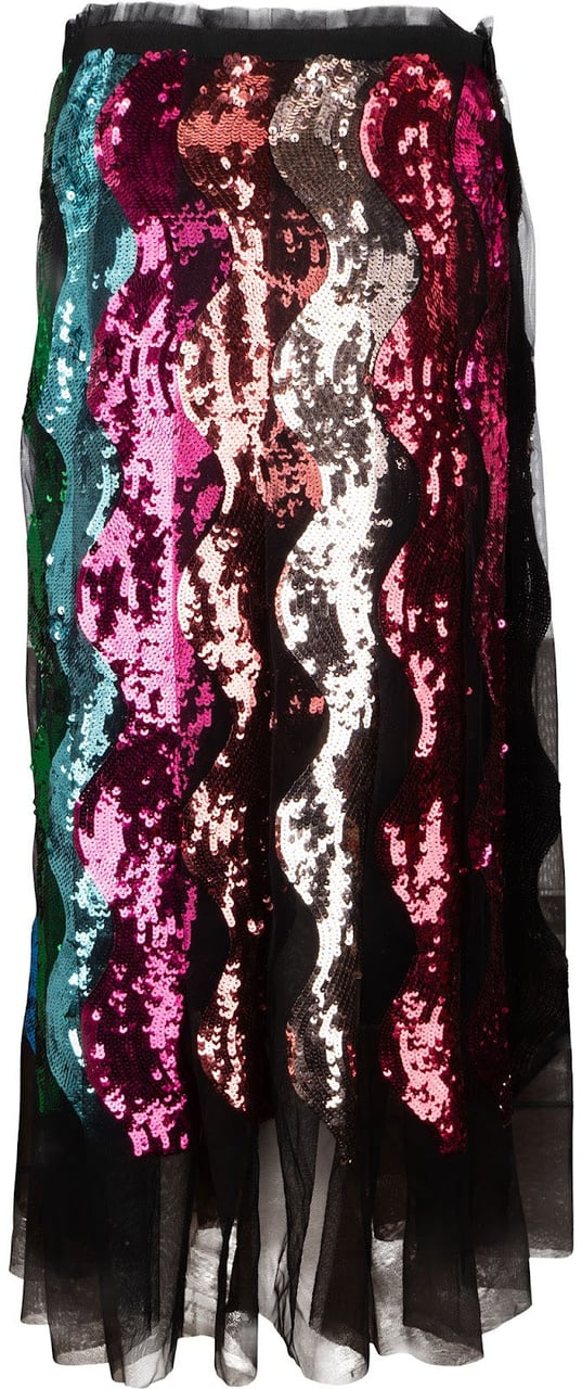 Gucci Multicolor Waves Tüll Sequin Skirt (IT42) Divers
