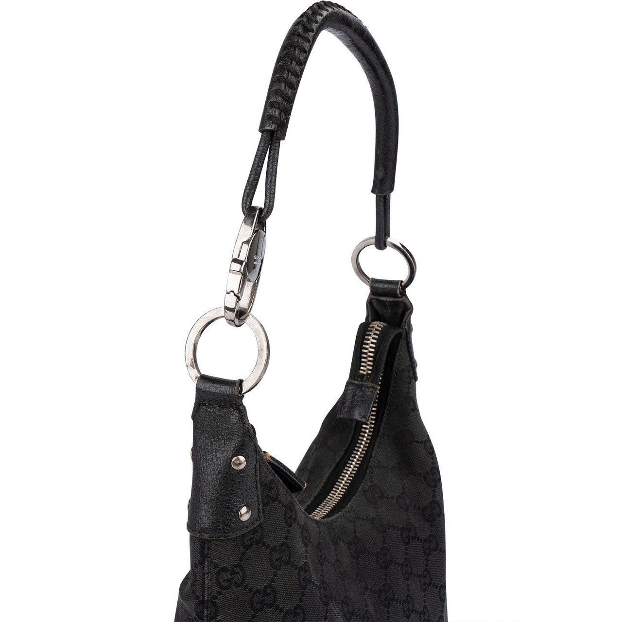 Gucci Monogram GG Canvas Abbey Small Shoulder Bag Zwart