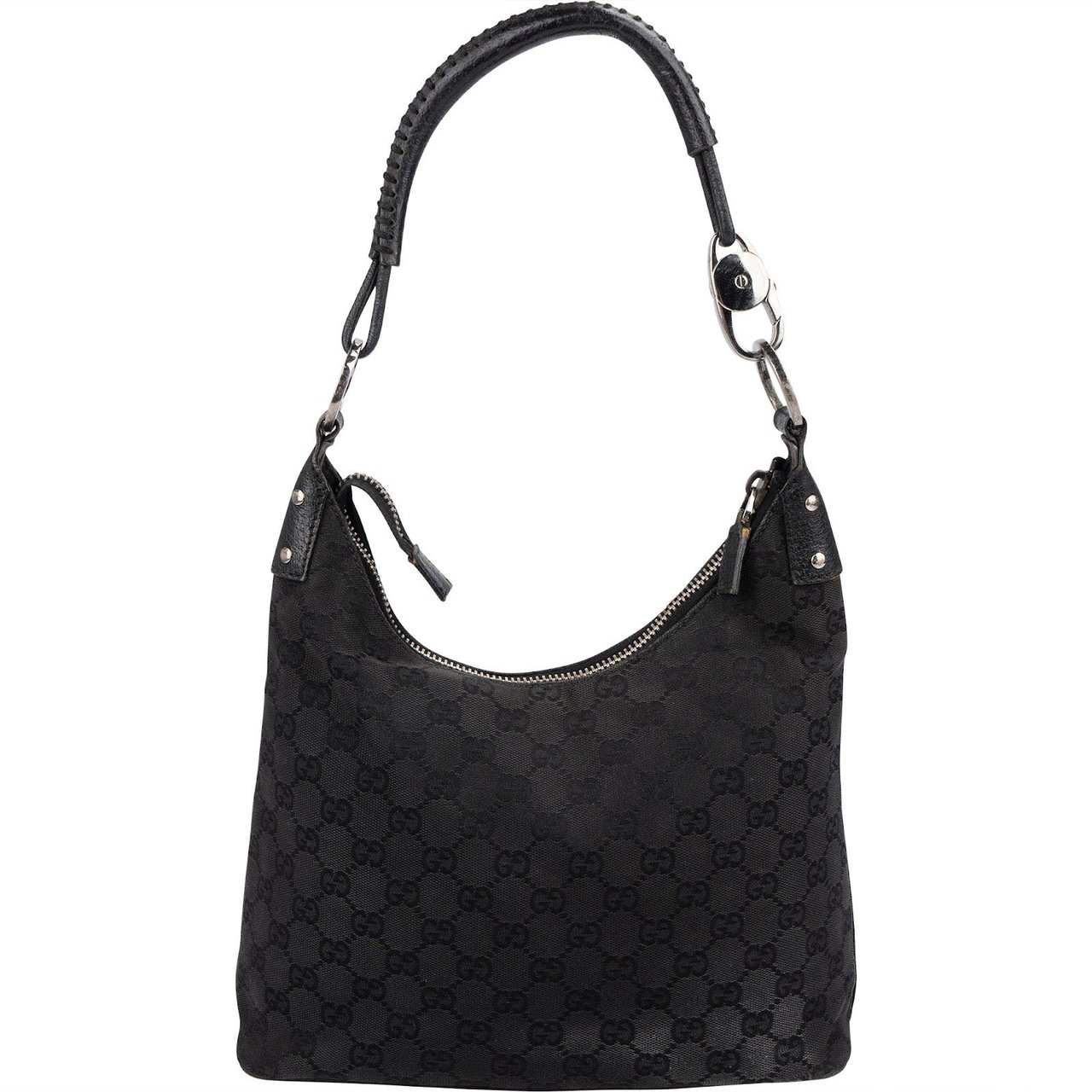 Gucci Monogram GG Canvas Abbey Small Shoulder Bag Zwart